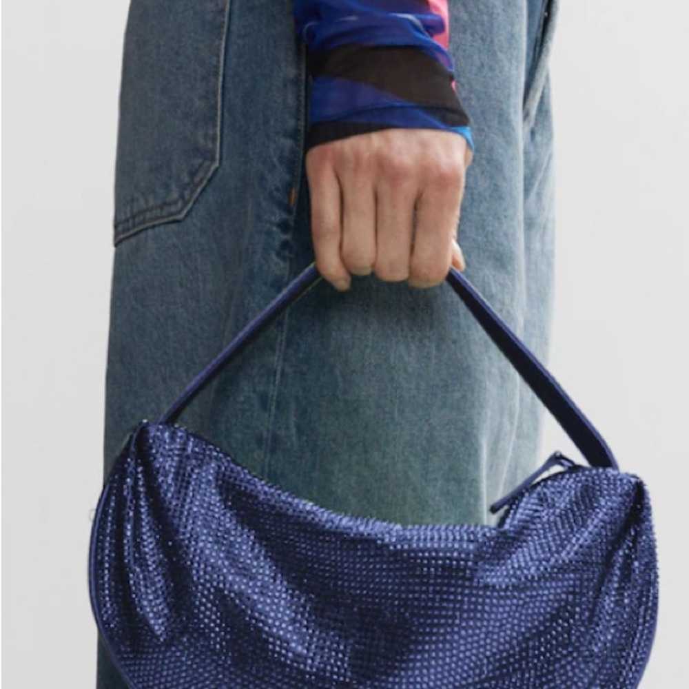 Navy Beaded Handbag - Picture 3 of 3